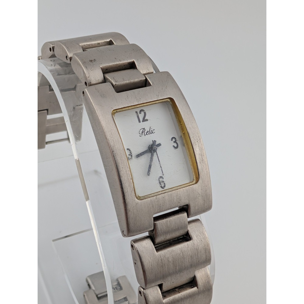 Relic by Fossil Watch‎ Women 20mm Case Silver 7" Band- New Battery